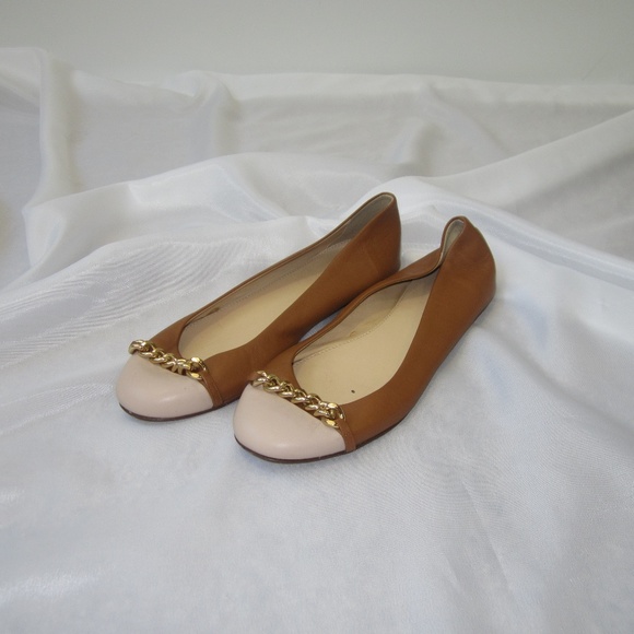 J. Crew Shoes - J. Crew 9.5 Nora Cap Toe Chain Ballet Flats Spring